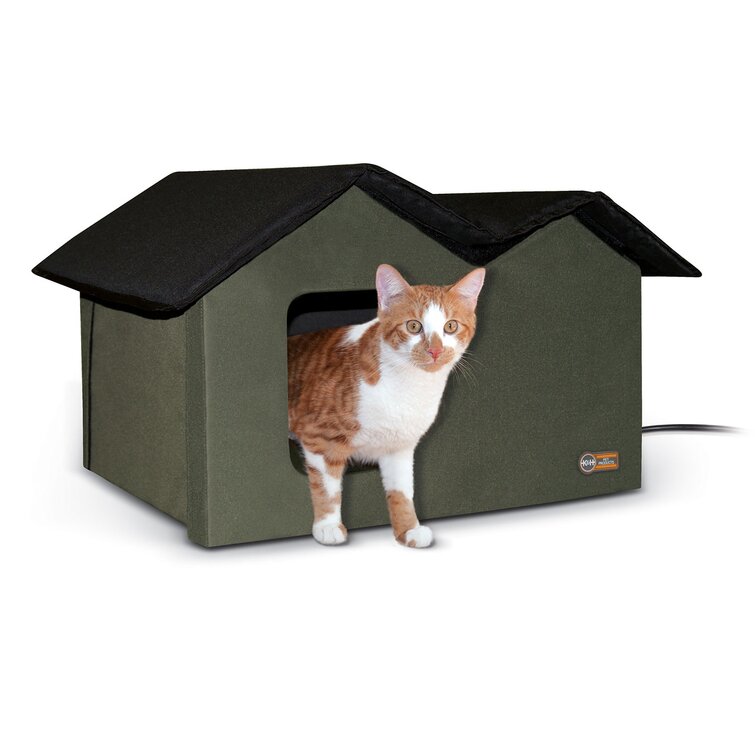 Heated kitty hot sale houses